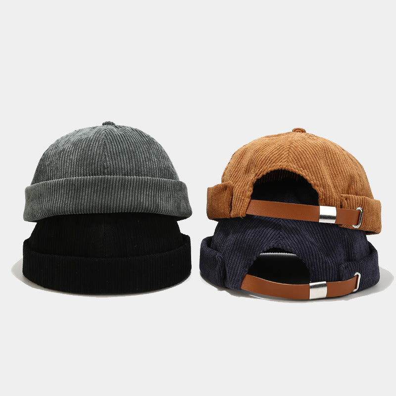 Corduroy Brimless Beanie