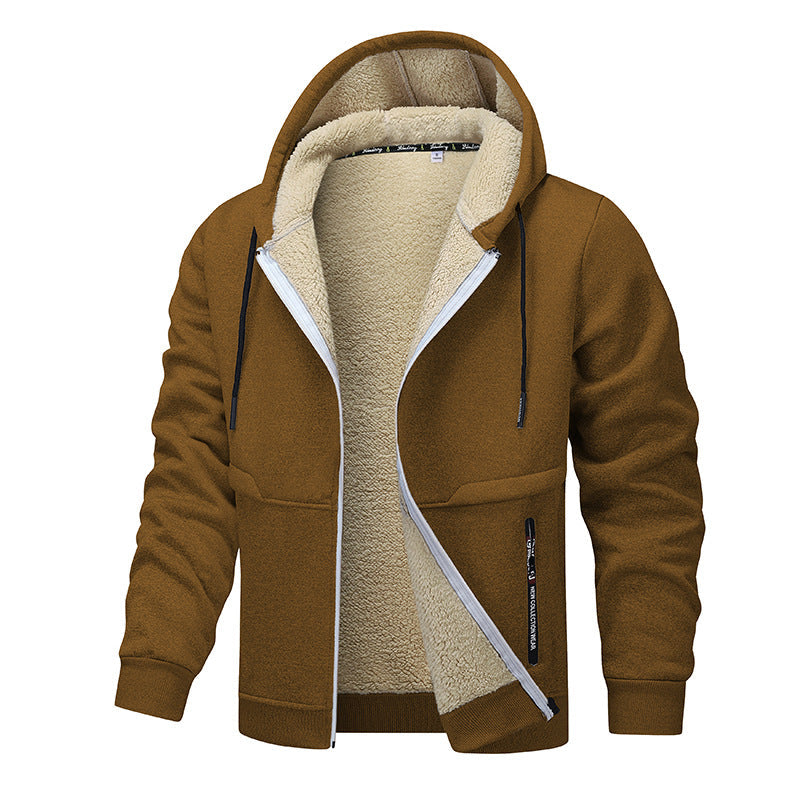 Sherpa-Lined Heavyweight Zip Hoodie – Men's