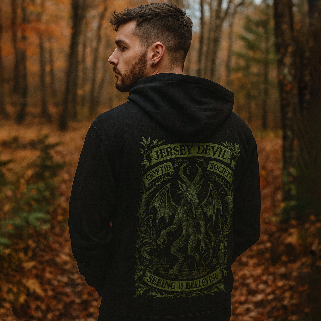 Jersey Devil Cryptid Society Zip Up Hoodie