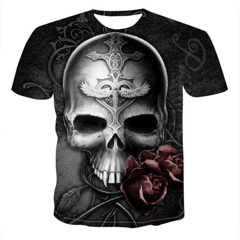 Skull Graphic Streetwear Tee – Men's