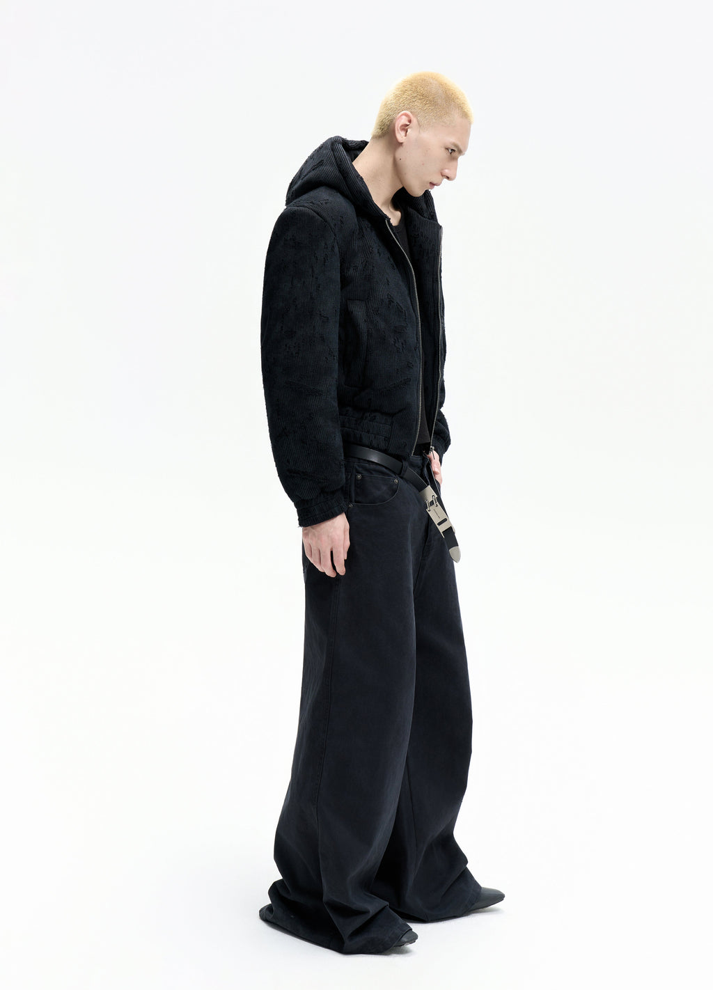 25FW WASHED BLACK BAGGY DENIM