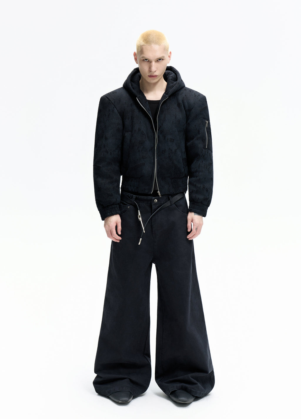 25FW WASHED BLACK BAGGY DENIM