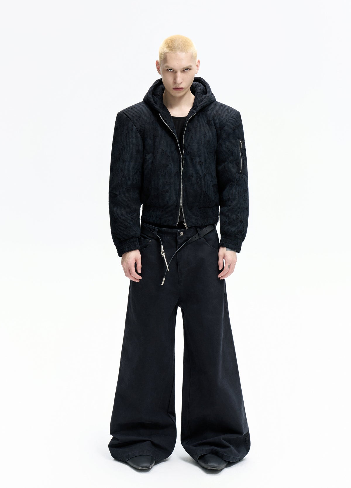 25FW WASHED BLACK BAGGY DENIM