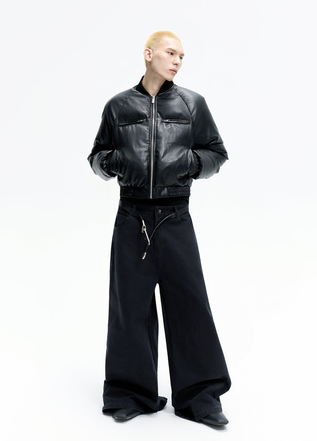 25FW WASHED BLACK BAGGY DENIM