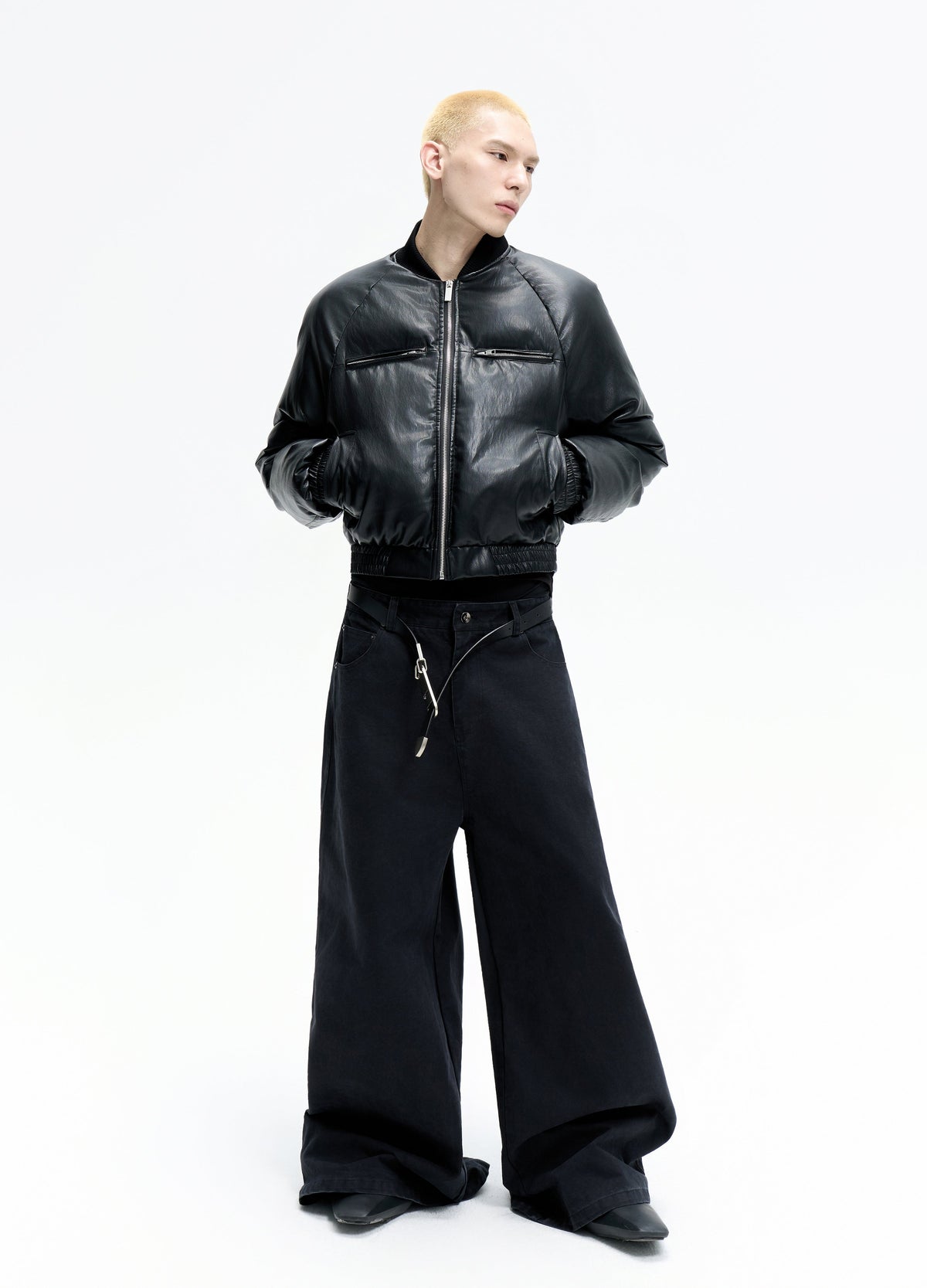 25FW WASHED BLACK BAGGY DENIM