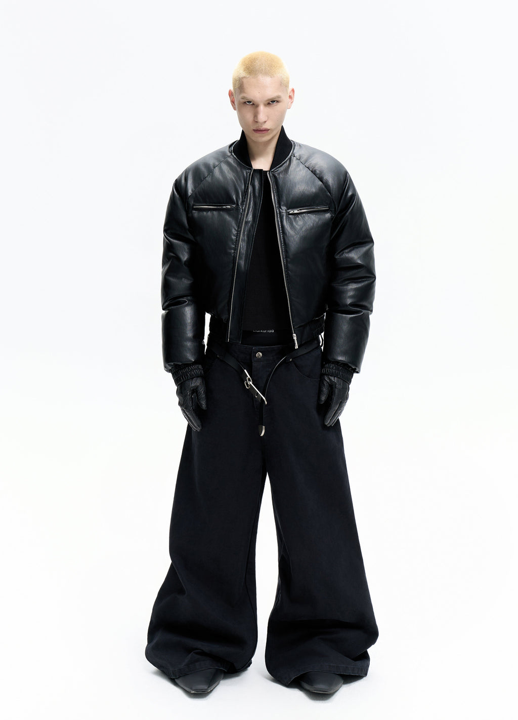 25FW WASHED BLACK BAGGY DENIM