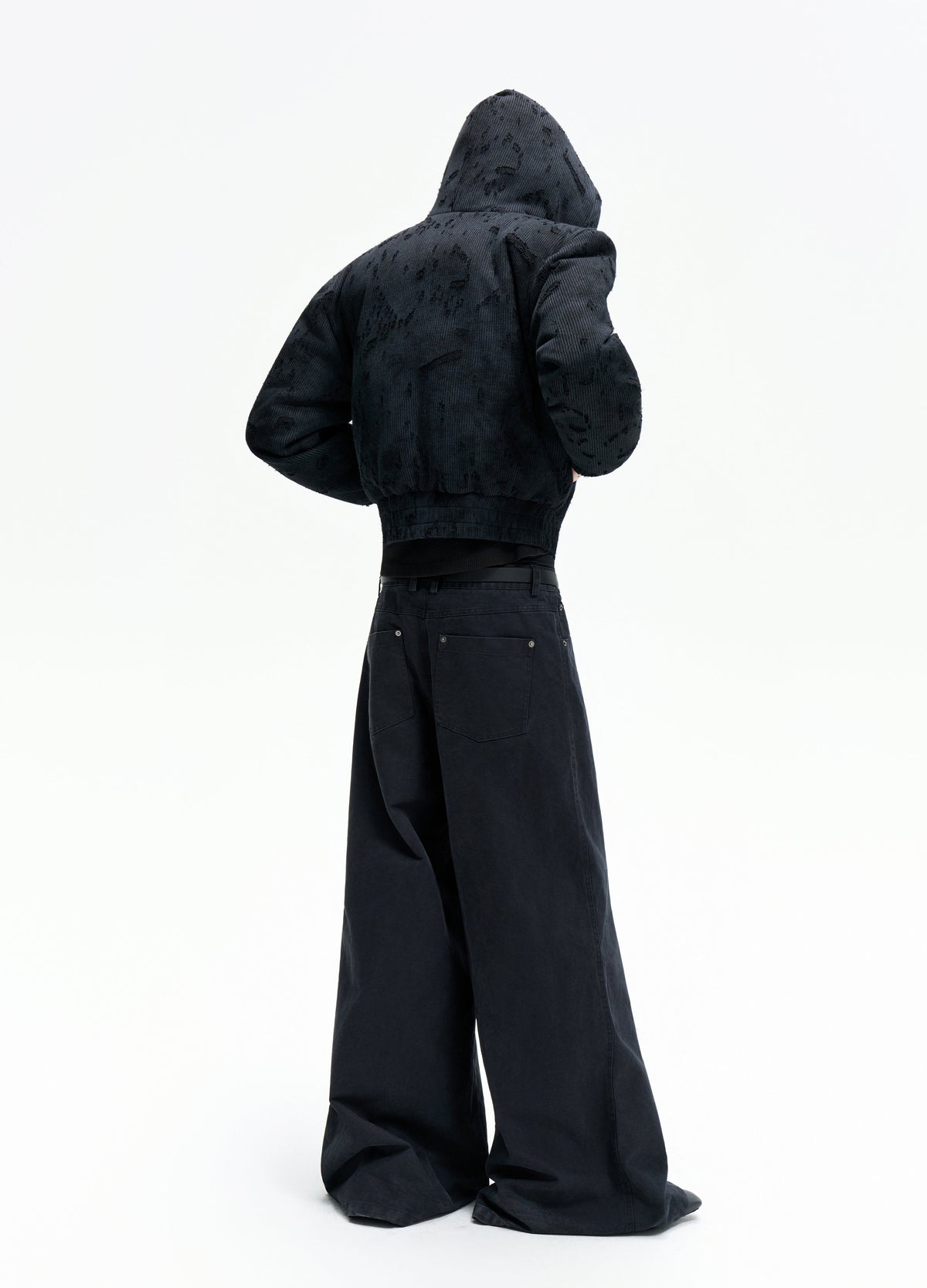 25FW WASHED BLACK BAGGY DENIM