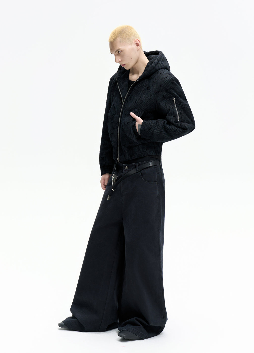 25FW WASHED BLACK BAGGY DENIM