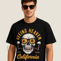 HAGBDH California Skull Graphic Tee – Vintage Streetwear Oversized T-Shirt
