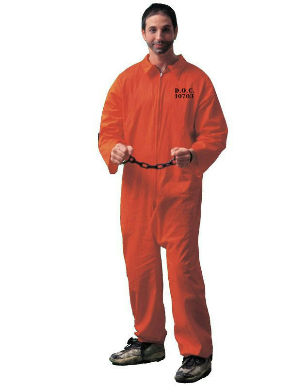 Prisoner Jumpsuit Costume – Orange (Adult)