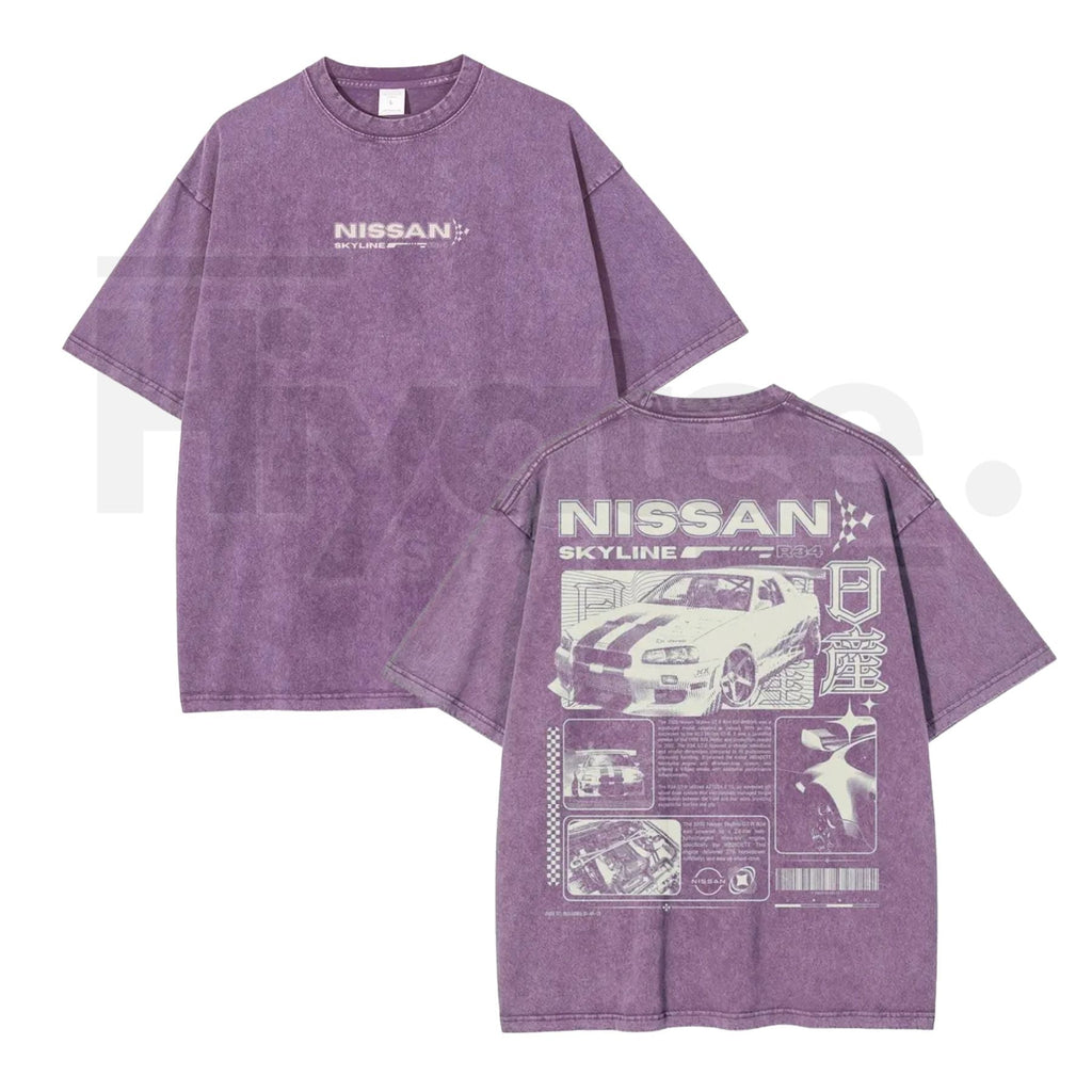 JDM Sports Car Vintage Washed Tee