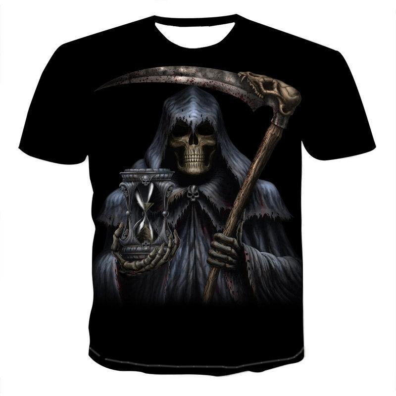 Skull Graphic Streetwear Tee – Men's