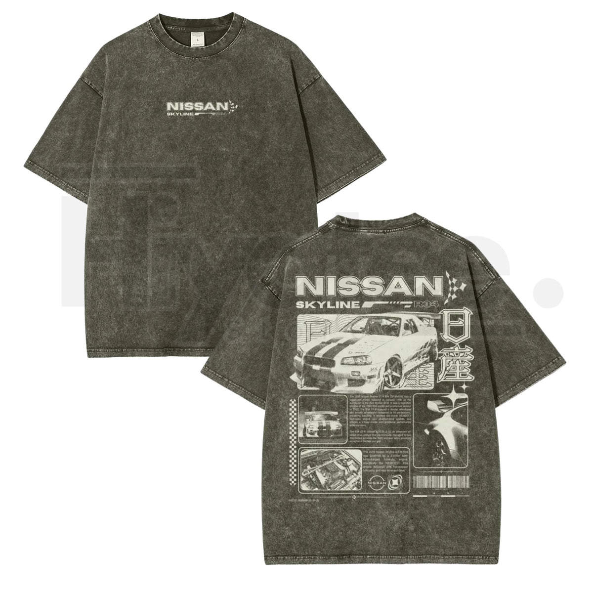 JDM Sports Car Vintage Washed Tee