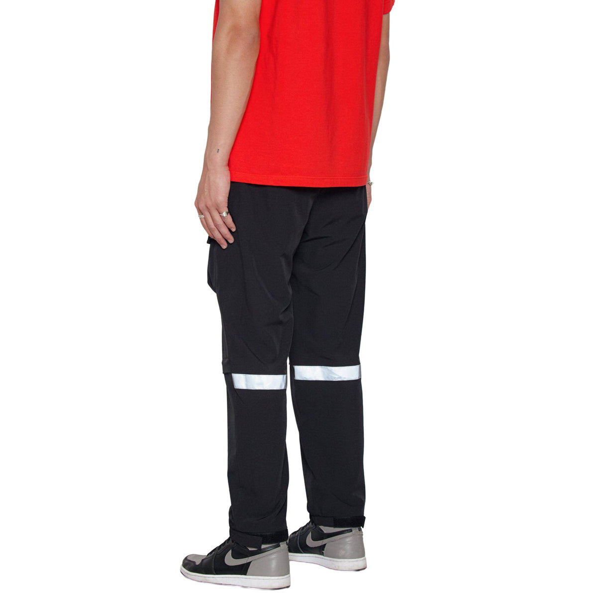 Men's Reflective Wind Cargo Pants in Black - Konus Brand
