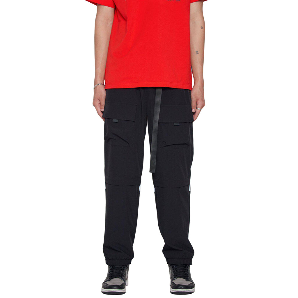 Men's Reflective Wind Cargo Pants in Black - Konus Brand