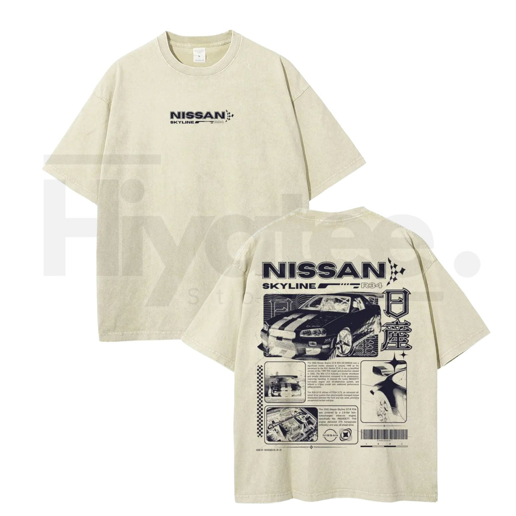 JDM Sports Car Vintage Washed Tee