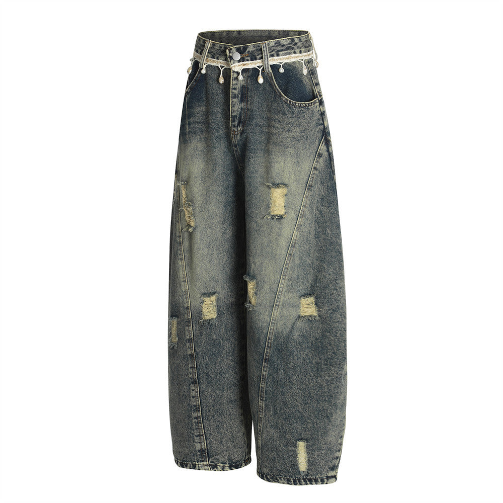 Distressed Wide-Leg Jeans – Men's