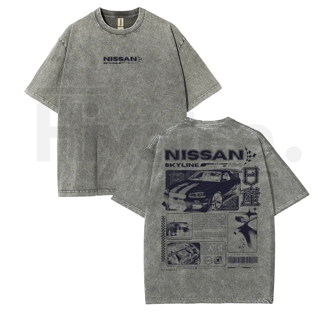 JDM Sports Car Vintage Washed Tee