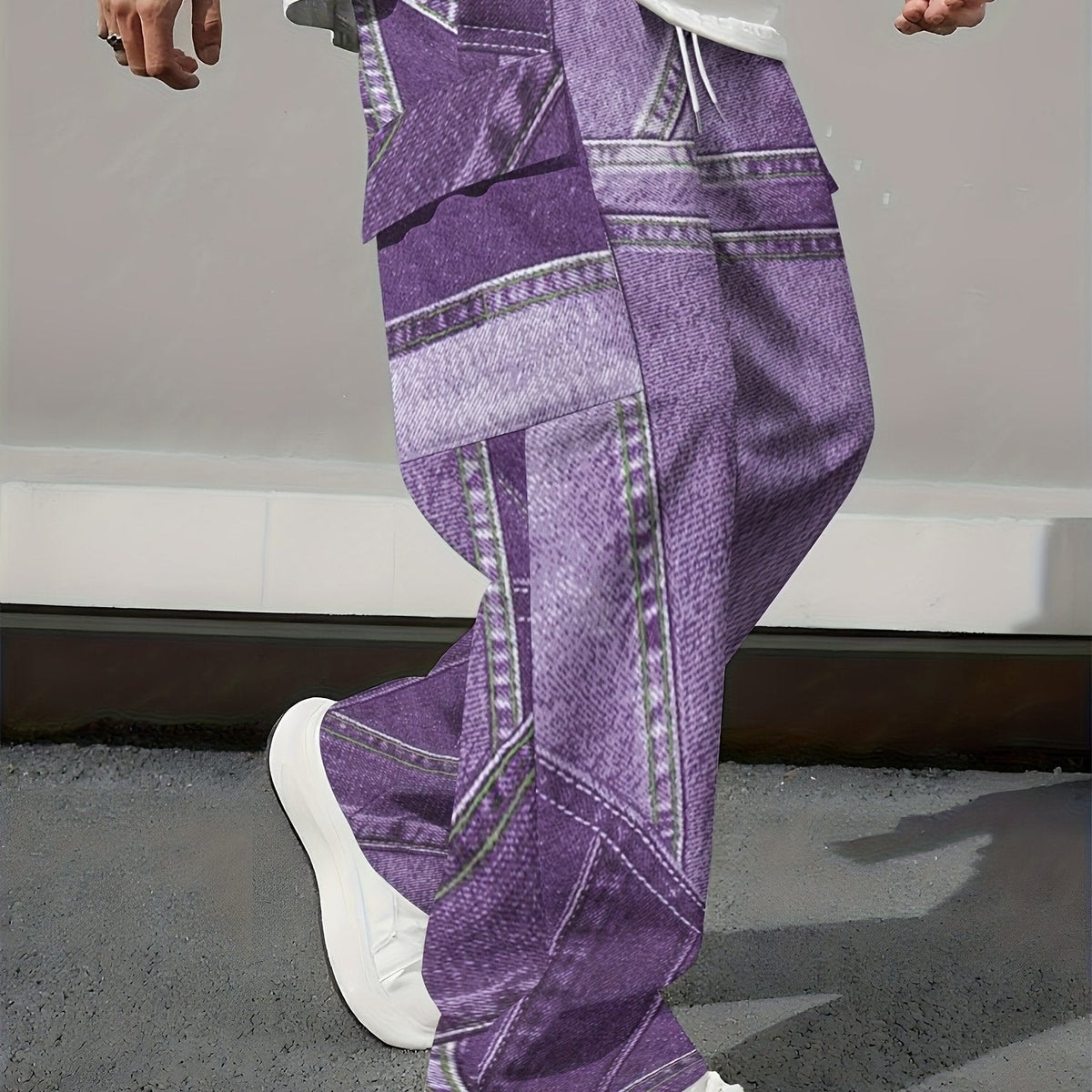 Loose-Fit Drawstring Work Pants – Men's