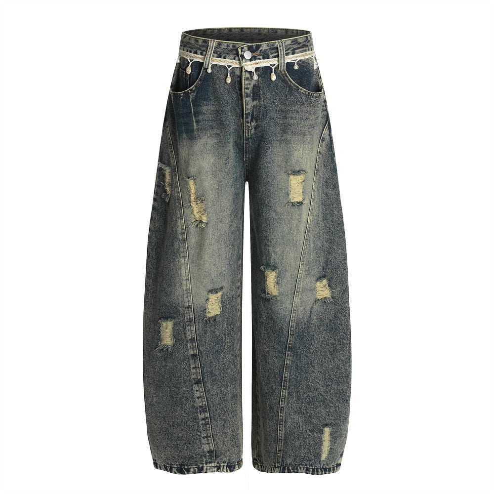Distressed Wide-Leg Jeans – Men's