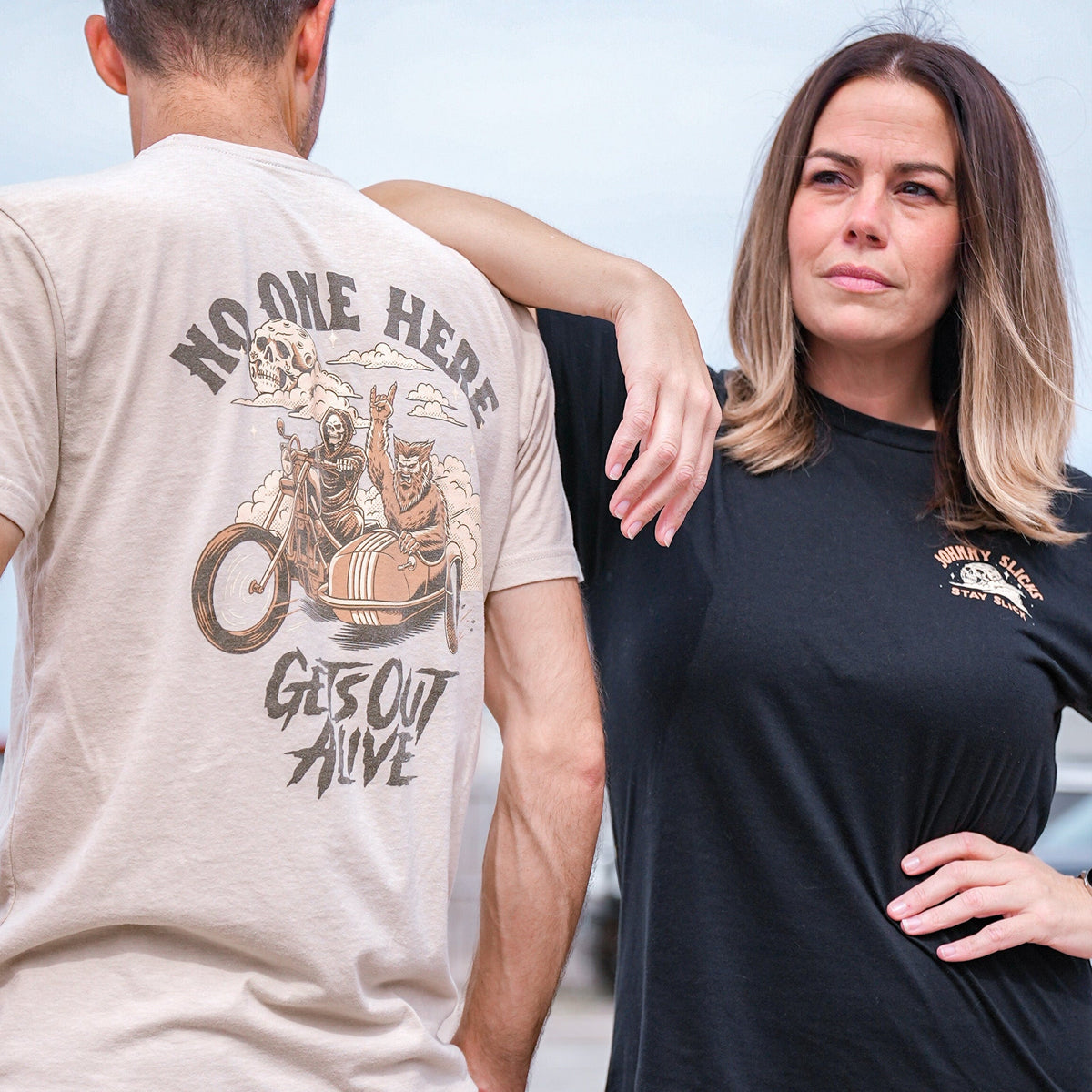 "No One Here Gets Out Alive" Graphic Tee
