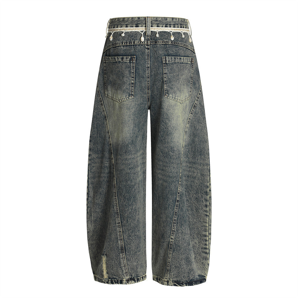 Distressed Wide-Leg Jeans – Men's