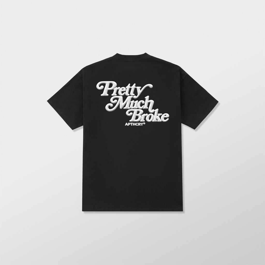 Pretty Much Broke® Puff Print Tee - Black