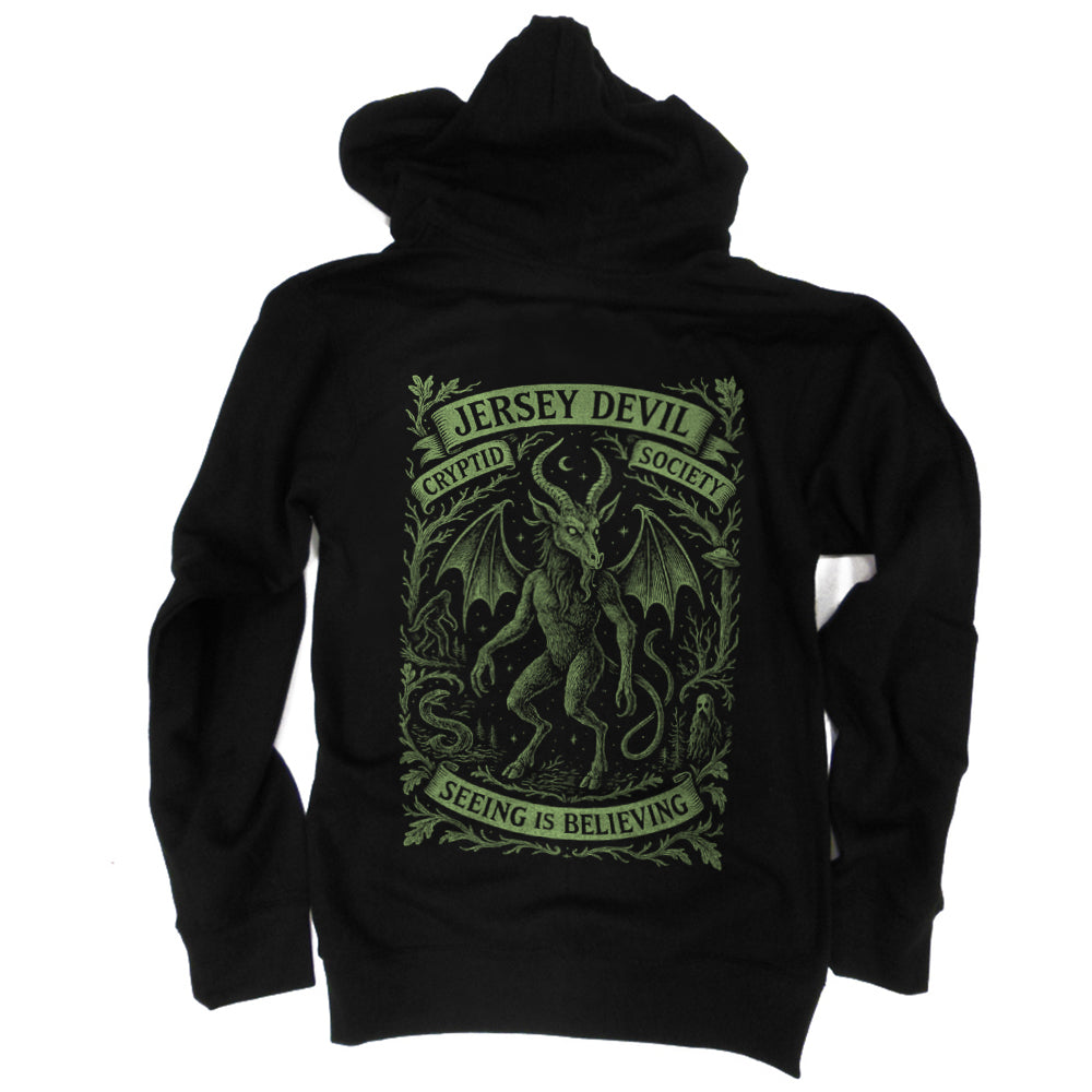 Jersey Devil Cryptid Society Zip Up Hoodie