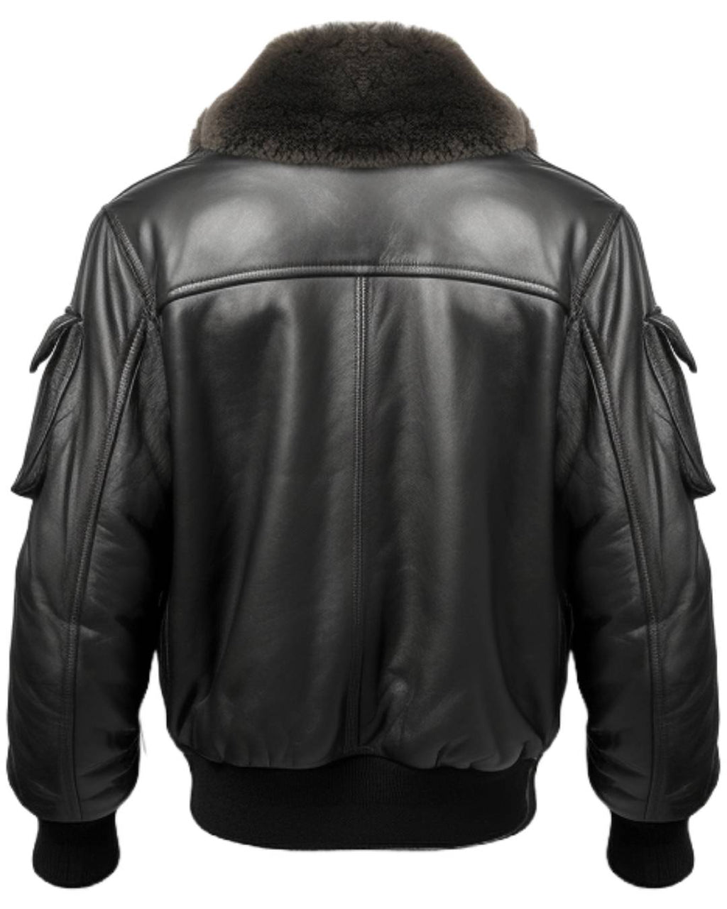 Men's Black G1 Leather Bomber Jacket