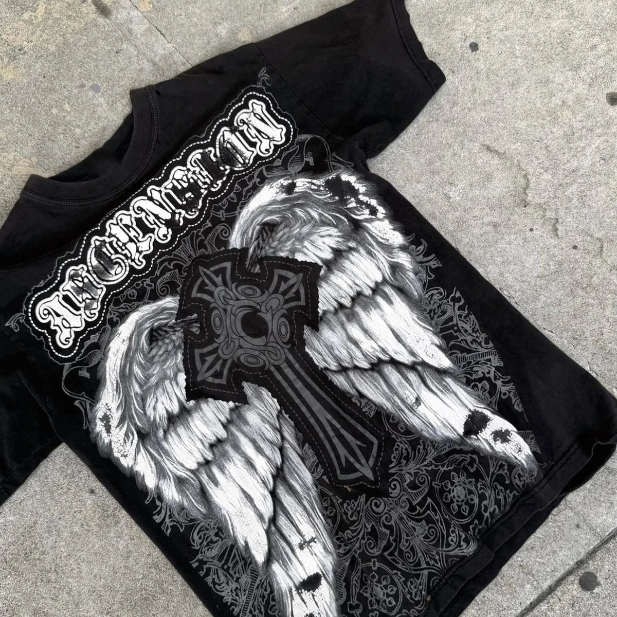 Gothic T-Shirt for Women Oversized Graphic Streetwear Tee