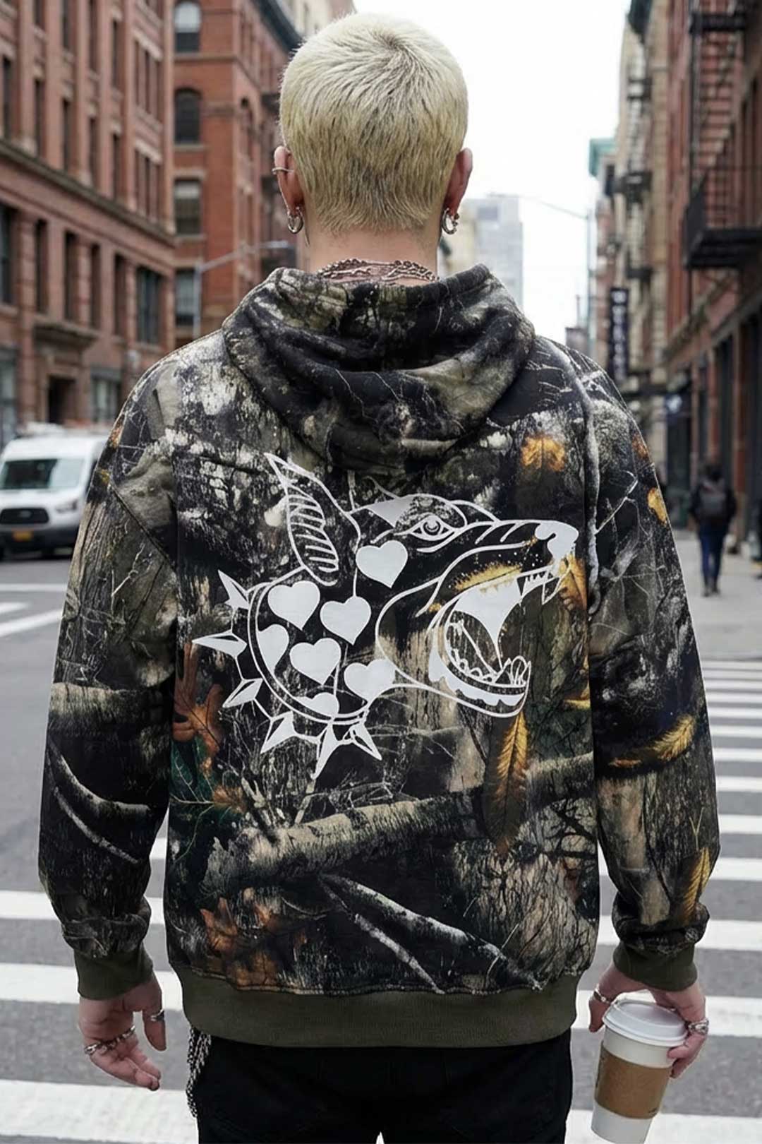 Stealth Camo Heavyweight Oversized Hoodie