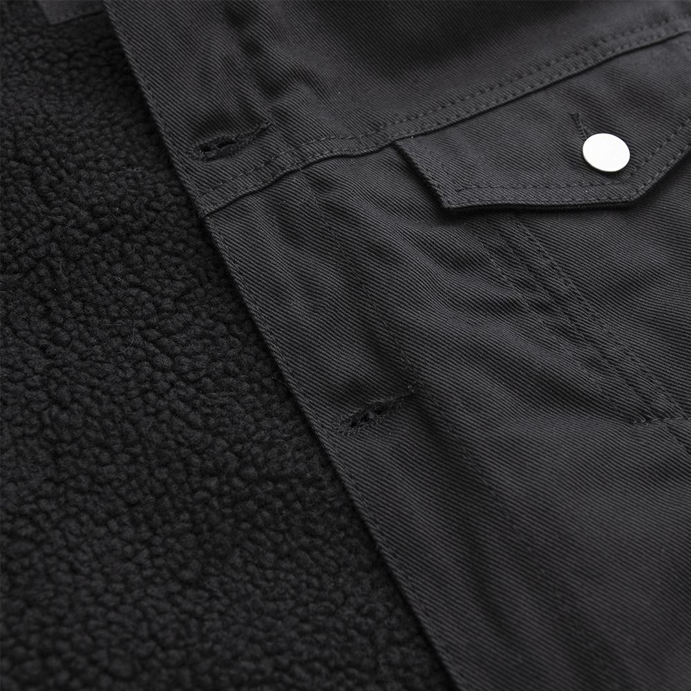 Cain Men's Faux Shearling Twill Trucker Jacket