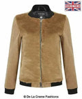 Faux Fur Varsity Bomber Jacket – Women's