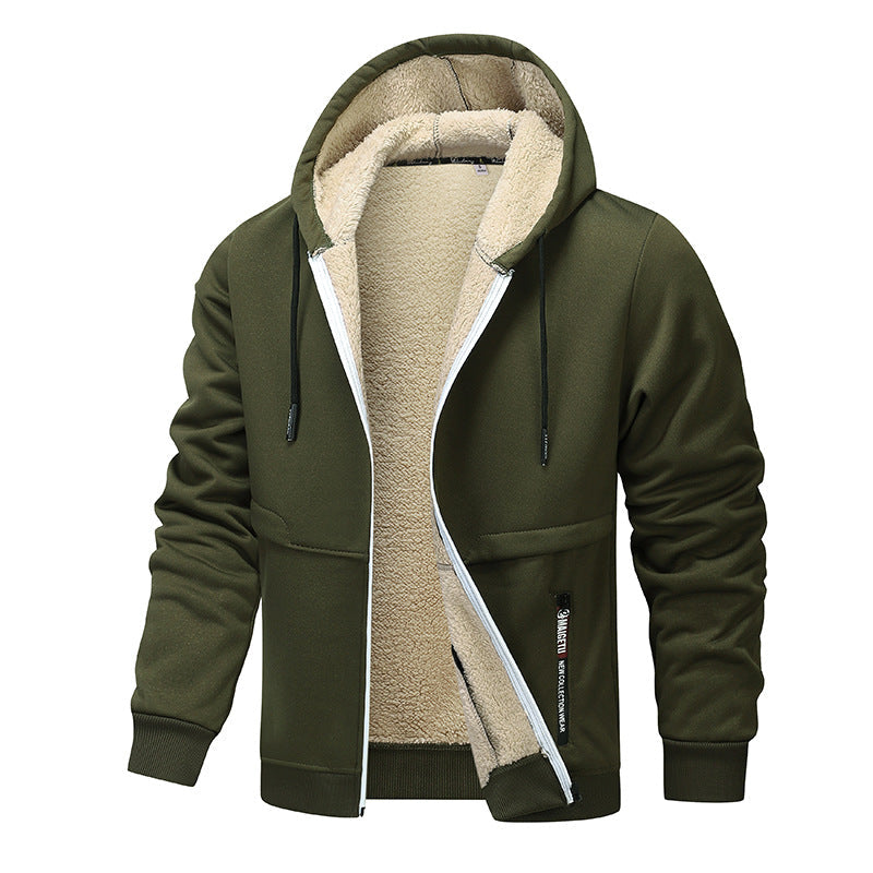 Sherpa-Lined Heavyweight Zip Hoodie – Men's