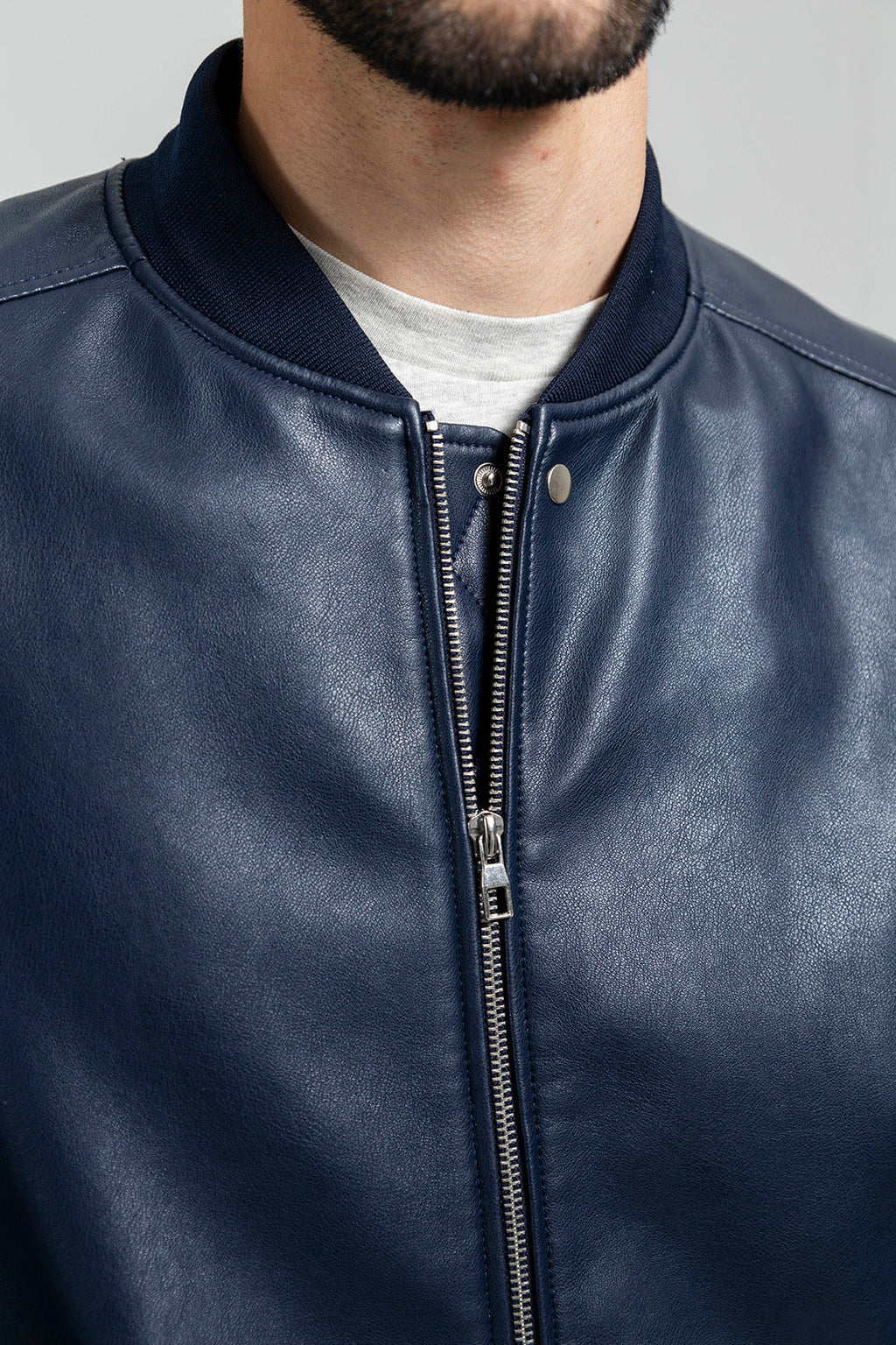 Vegan Leather Bomber Jacket