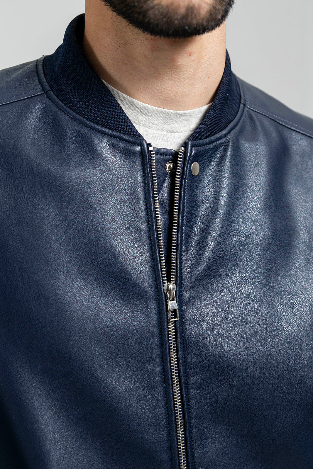 Justin Men's Faux Leather Bomber Jacket