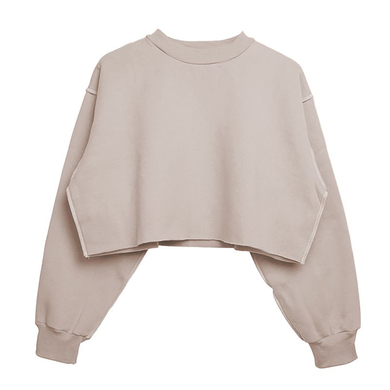 Thick Cotton Crop Pullover – Women's