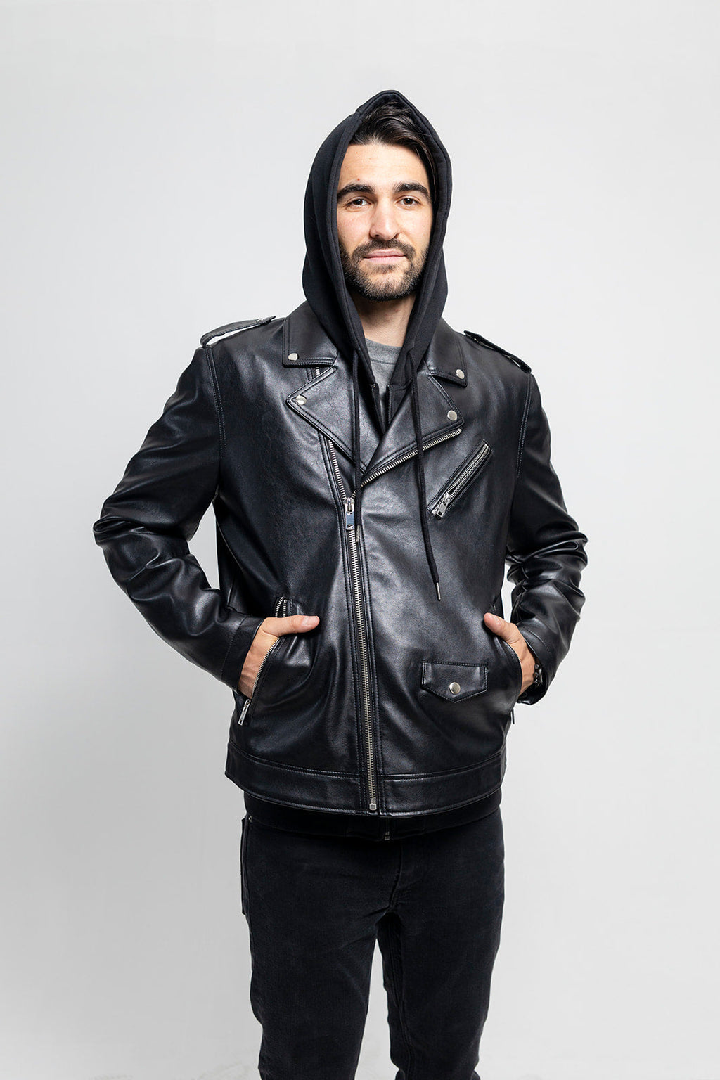 Vegan Leather Moto Jacket
