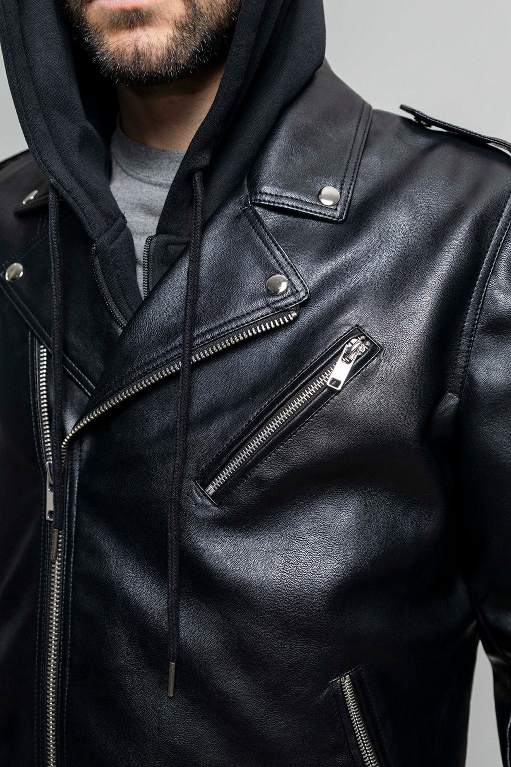 Vegan Leather Moto Jacket